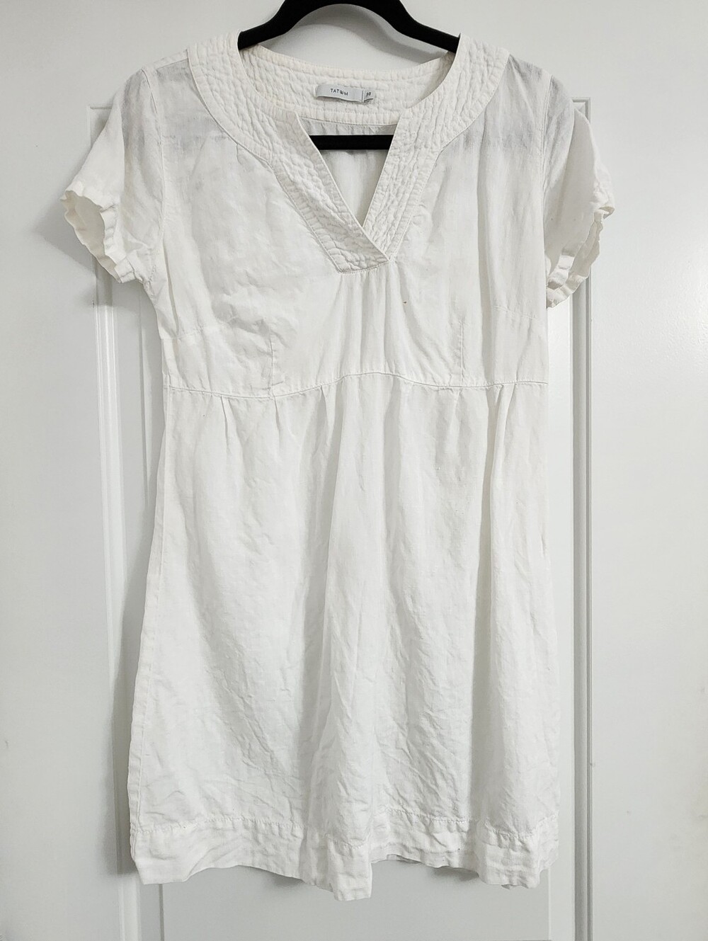 Tatuum White Linen Summer Dress M